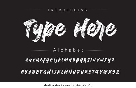 Geben Sie hier Schriftart mit Vektorgrafik, Schriftart, Schriftart ein