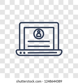 Type hierarchy icon. Trendy linear Type hierarchy logo concept on transparent background from Technology collection