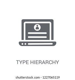 Type hierarchy icon. Trendy Type hierarchy logo concept on white background from Technology collection. Suitable for use on web apps, mobile apps and print media.