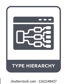 type hierarchy icon vector on white background, type hierarchy trendy filled icons from Technology collection, type hierarchy simple element illustration