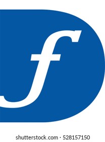 Type Icon using the Letter D and Letter F. Vector Illustration Icon.