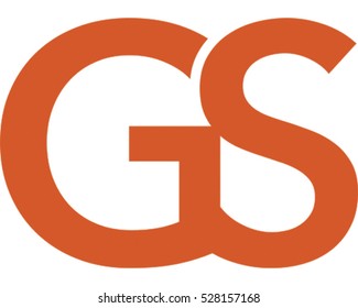 Type Icon using the Letter G and Letter S. Vector Illustration Icon.