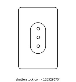 Type L socket. AC power socket icon. Italy country plug