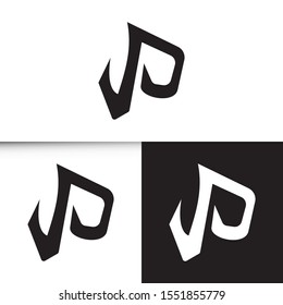 Type Letter P Brand Logo Icon Modern Abstract Illustration Vector Sign Symbol Modern Simple