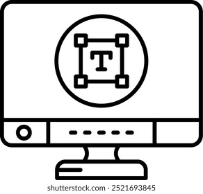 Design de ícone de vetor de linha de tipo