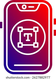 Type Line vector Icon Design