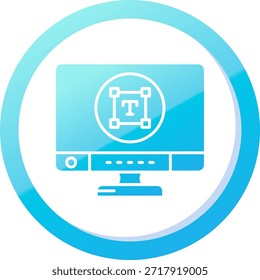 Design de ícone de vetor de linha de tipo