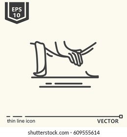 Type of massage - icon series. EPS 10. Isolated objects