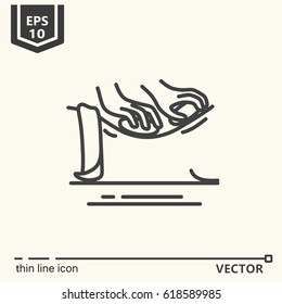 Type of massage - icon series. EPS 10. Isolated objects