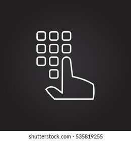 Type number icon suitable for info graphics, websites and print media and interfaces. Line vector icon.

