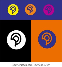 Type P logo colorful circle abstract identity typography icon vector template