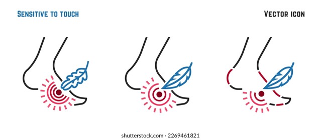 Type of pain, angriness sign. Editable vector illustration in modern outline style isolated on a transparent background. Medical concept. Symbol, pictogram, icon, logotype element.