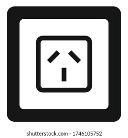 Type i power socket icon. Simple illustration of type i power socket vector icon for web design isolated on white background