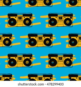Type recorder seamless pattern. Original high quality background.