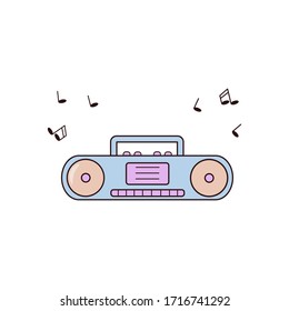 Icono de línea vectorial de grabador. Escriba la ilustración de esquema del grabador.