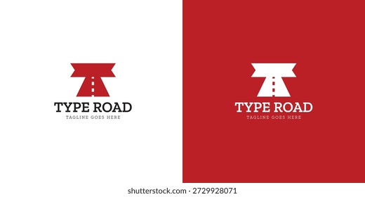 Tipo Rota de Transporte Rodoviário Logotipo Design