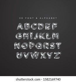 Type set style modern. Decorative alphabet vector fonts and numbers.Typography design for headlines, labels, posters, logos, cover
