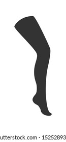 Type of sock -  thig high socks. Woman socks silhouette, outline