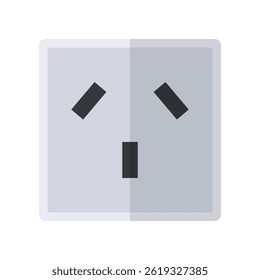 Type I socket flat icon standard power outlet for electrical and design projects user manuals websites and safety guides