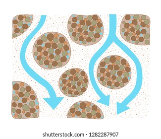 a type of soil composition, called crumb structure