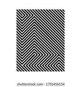 Type stripe illusion hypnotic typographic design