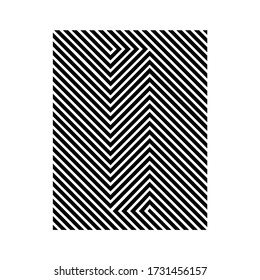 Type stripe illusion hypnotic typographic design