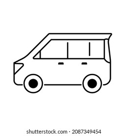 type of traveling car vector isolated