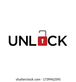 TYPE UNLOCK WITH WHITE BACKGROUND