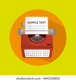 type writer  design, vector illustration eps10 graphic 