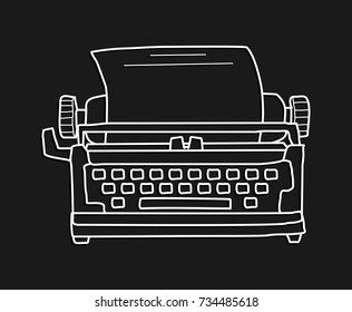 type writer doodle