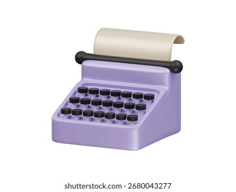 Schrift-Schreiber-Symbol 3D-Illustration rendern