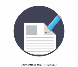 type writer pencil logo icon vector