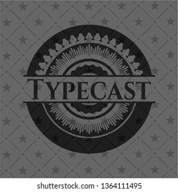Typecast dark icon or emblem
