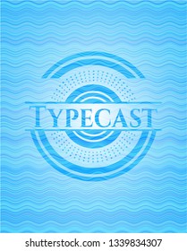 Typecast water wave representation style emblem.