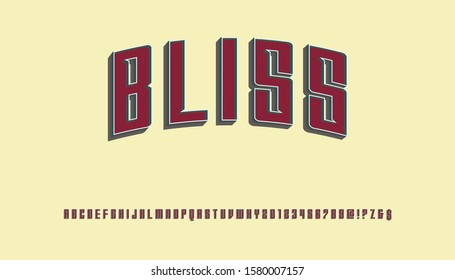 typeface Abstract modern alphabet and  fonts. happy Typography creative font design old style Vector of stylized alphabet font