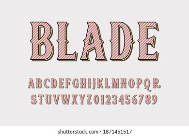 typeface alphabet design, letters and numbers and orange style, typography vector