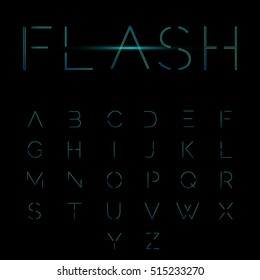 Typeface. Alphabet.  Font with modern minimal design. Typographic alphabet in a set.