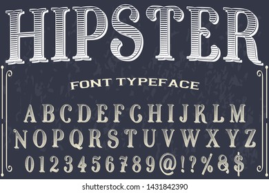Typeface alphabet Font Script handcrafted handwritten vector label design old style.Shadow Effect.vintage Hand Drawn.Retro Typography.Vector Illustration.