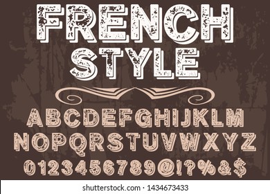 Typeface alphabet Font Script handcrafted handwritten vector label design old style.Shadow Effect.vintage Hand Drawn.Retro Typography.Vector Illustration.