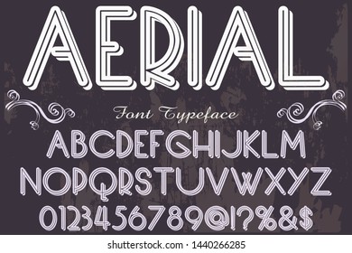 Typeface alphabet Font Script handcrafted handwritten vector label design old style.Shadow Effect.vintage Hand Drawn.Retro Typography.Vector Illustration.