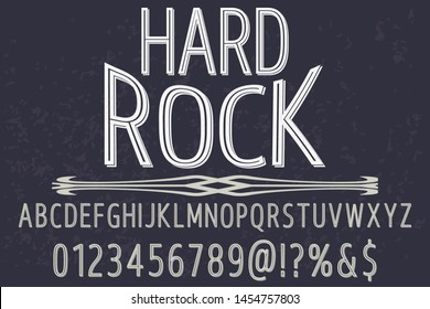 Typeface alphabet Font Script handcrafted handwritten vector label design old style.Shadow Effect.vintage Hand Drawn.Retro Typography.Vector Illustration.
