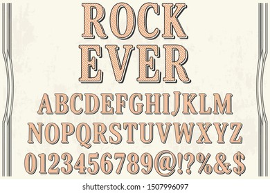 Typeface alphabet Font Script handcrafted handwritten vector label design