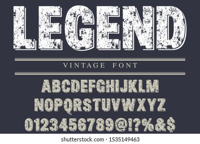 Font Alphabet Script Typeface Handcrafted Handwritten Stock Vector Royalty Free