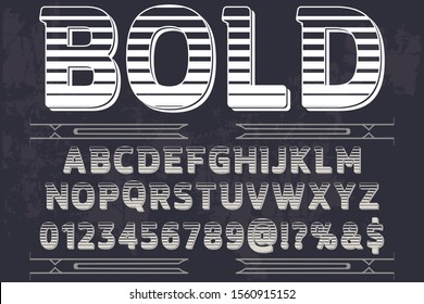 Typeface alphabet Font Script handcrafted handwritten vector label design old style.Shadow Effect.vintage Hand Drawn.Retro Typography.Vector Illustration.