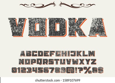 Typeface alphabet Font Script .Retro Typography.Vector Illustration
