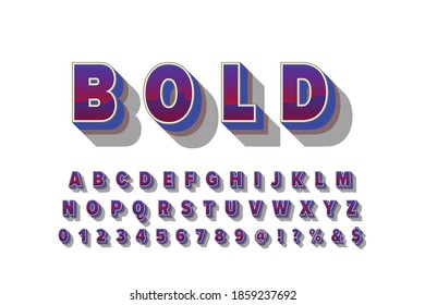 typeface design, alphabet font, blue and white style