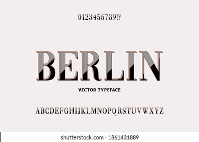 typeface design, alphabet font, gray and white style