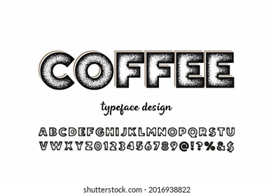 typeface design, alphabet font, white and gray style background