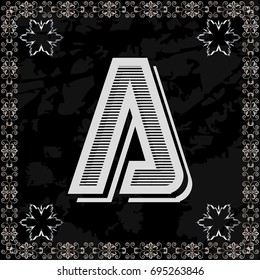 typeface font vintage alphabet and monogram floral lettering label design named a