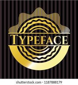 Typeface golden emblem